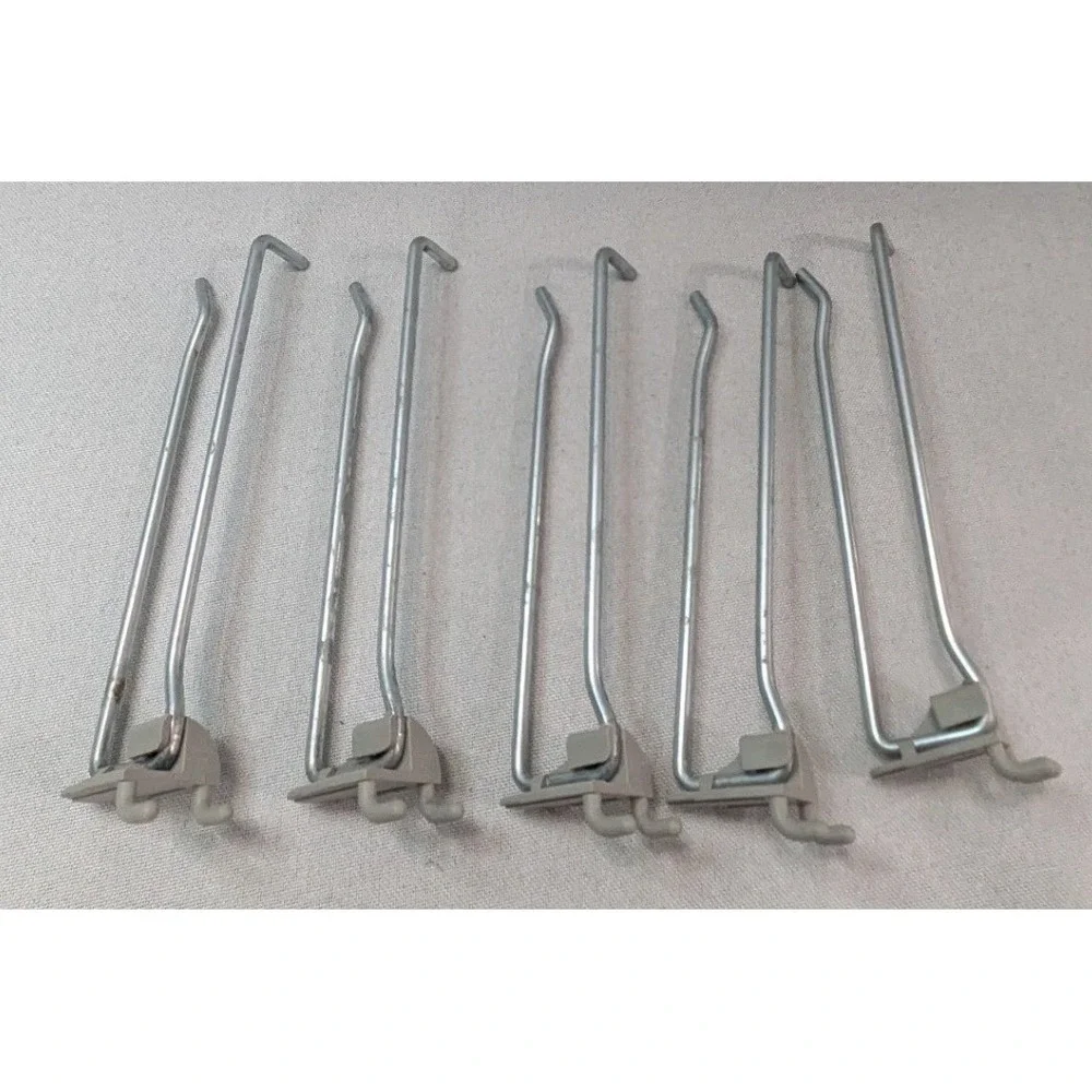 Scan Hooks Retail 8 Inch Silver Good Double Wire Pegboard Slatwall 5pk